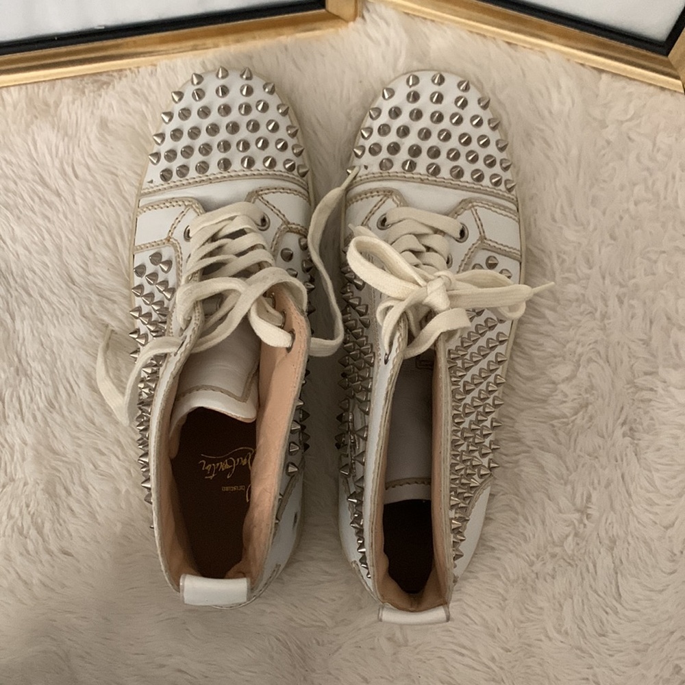 Louboutin Spike High Tops Sneakers